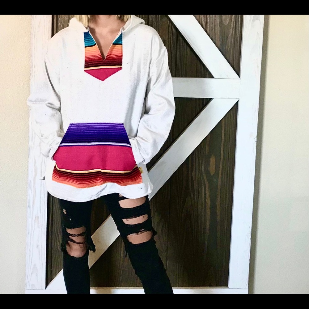 Serape Baja Poncho combo